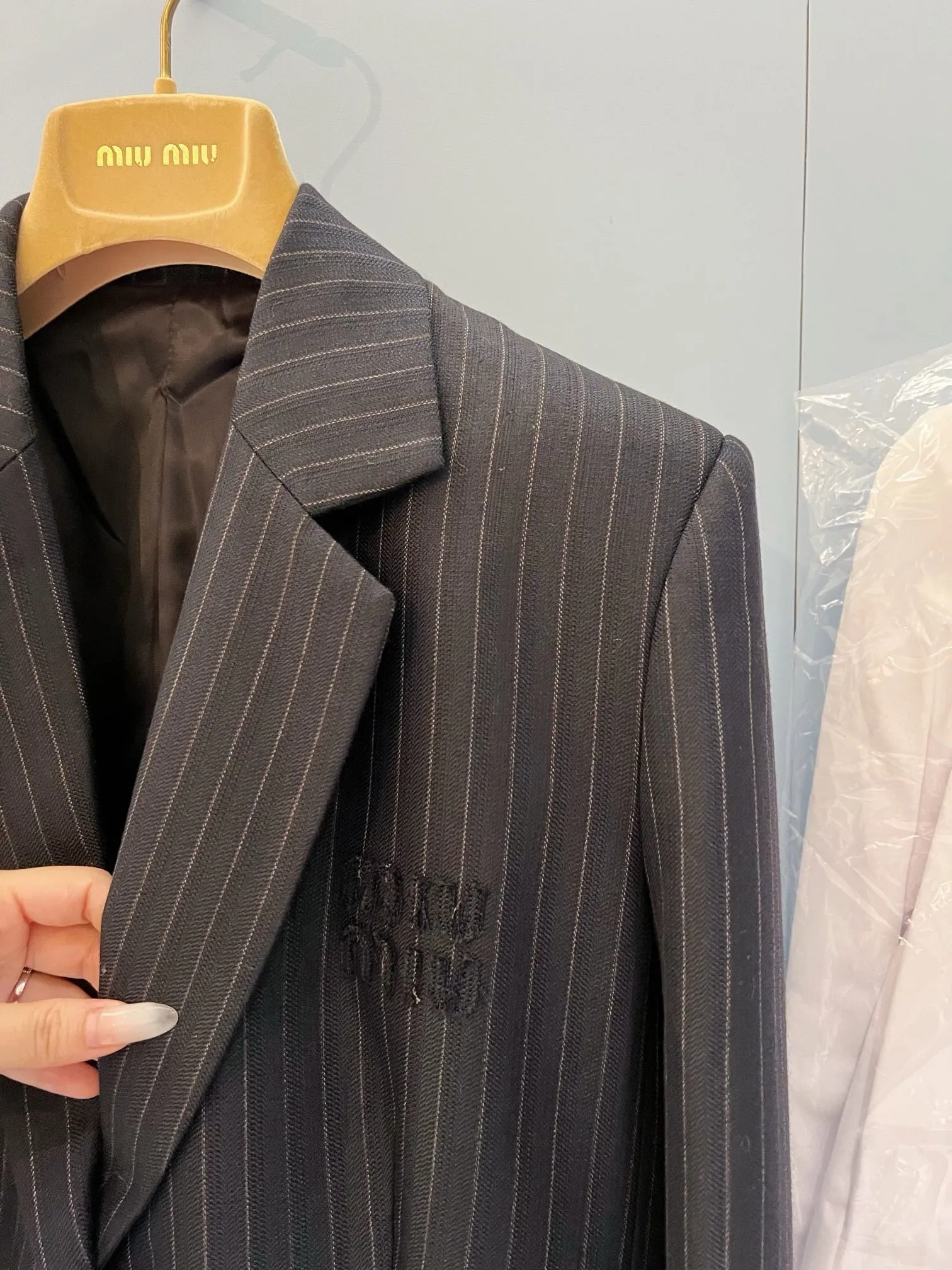 Pinstripe Tailored Blazer