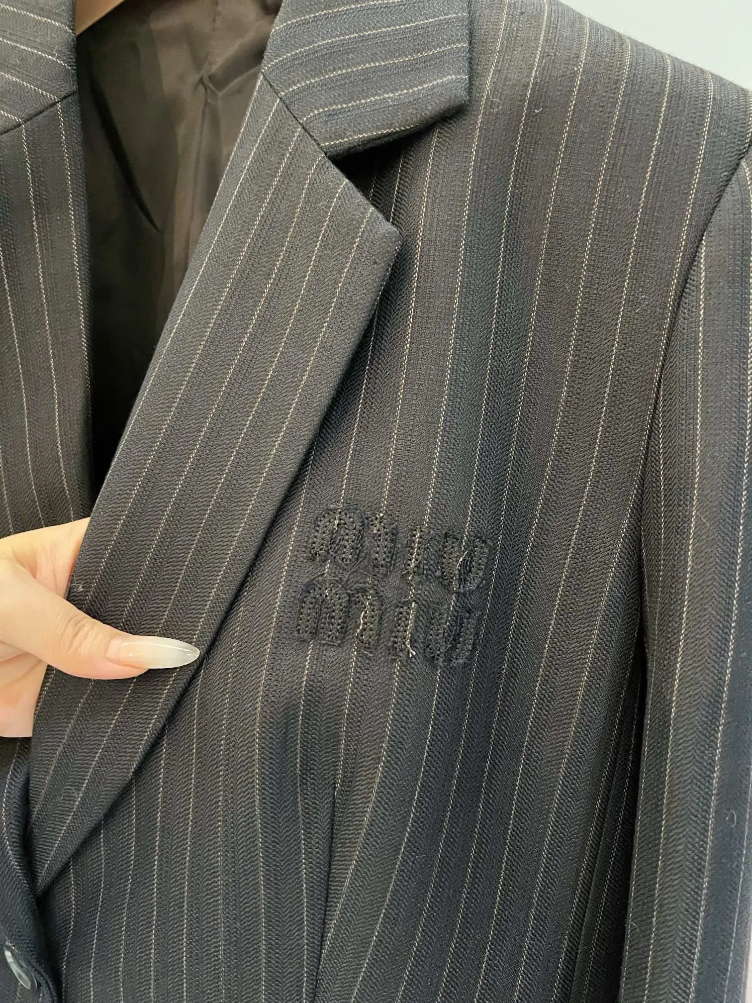Pinstripe Tailored Blazer
