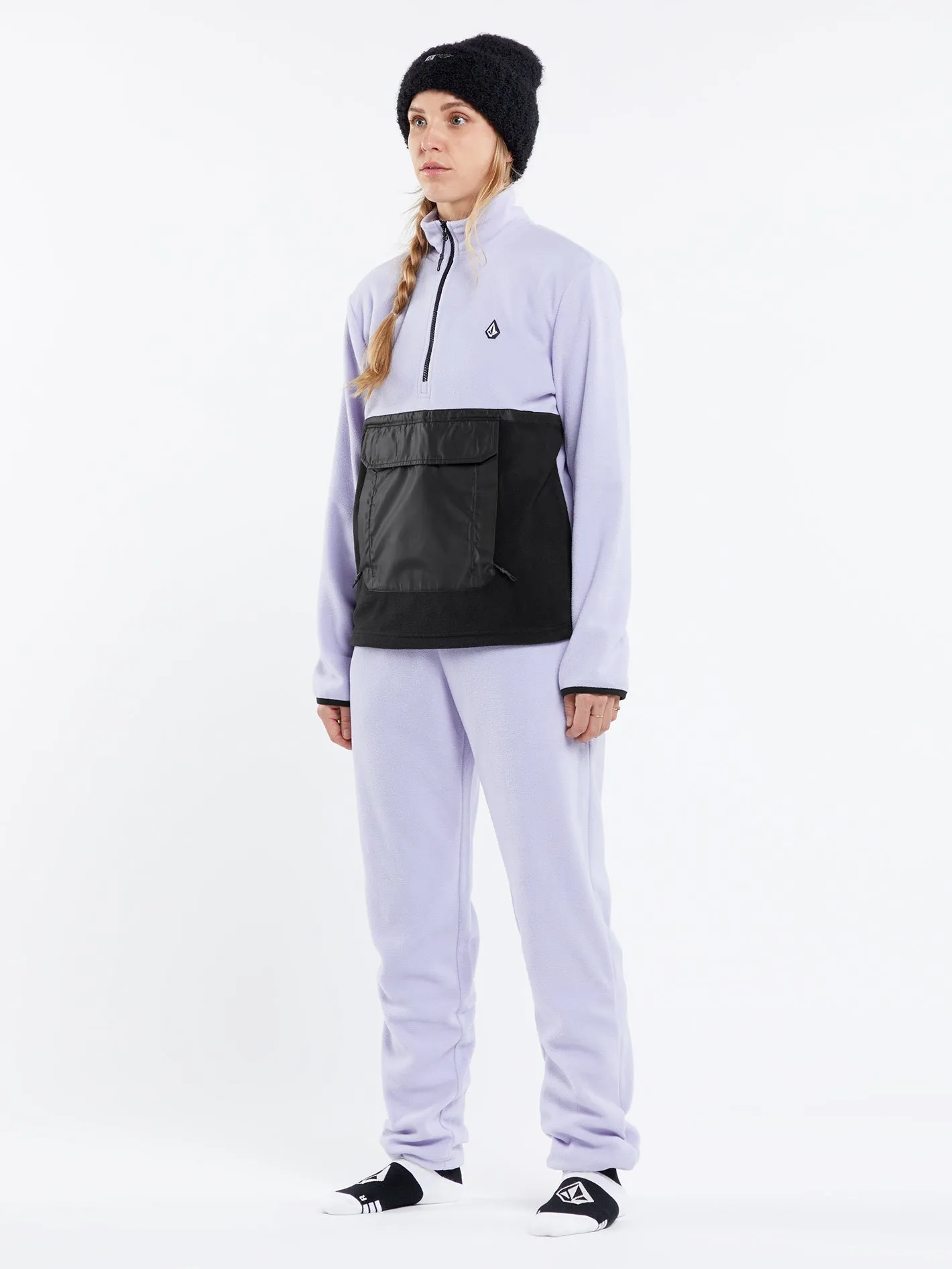 Polar Half-Zipped Sweatshirt - LILAC ASH