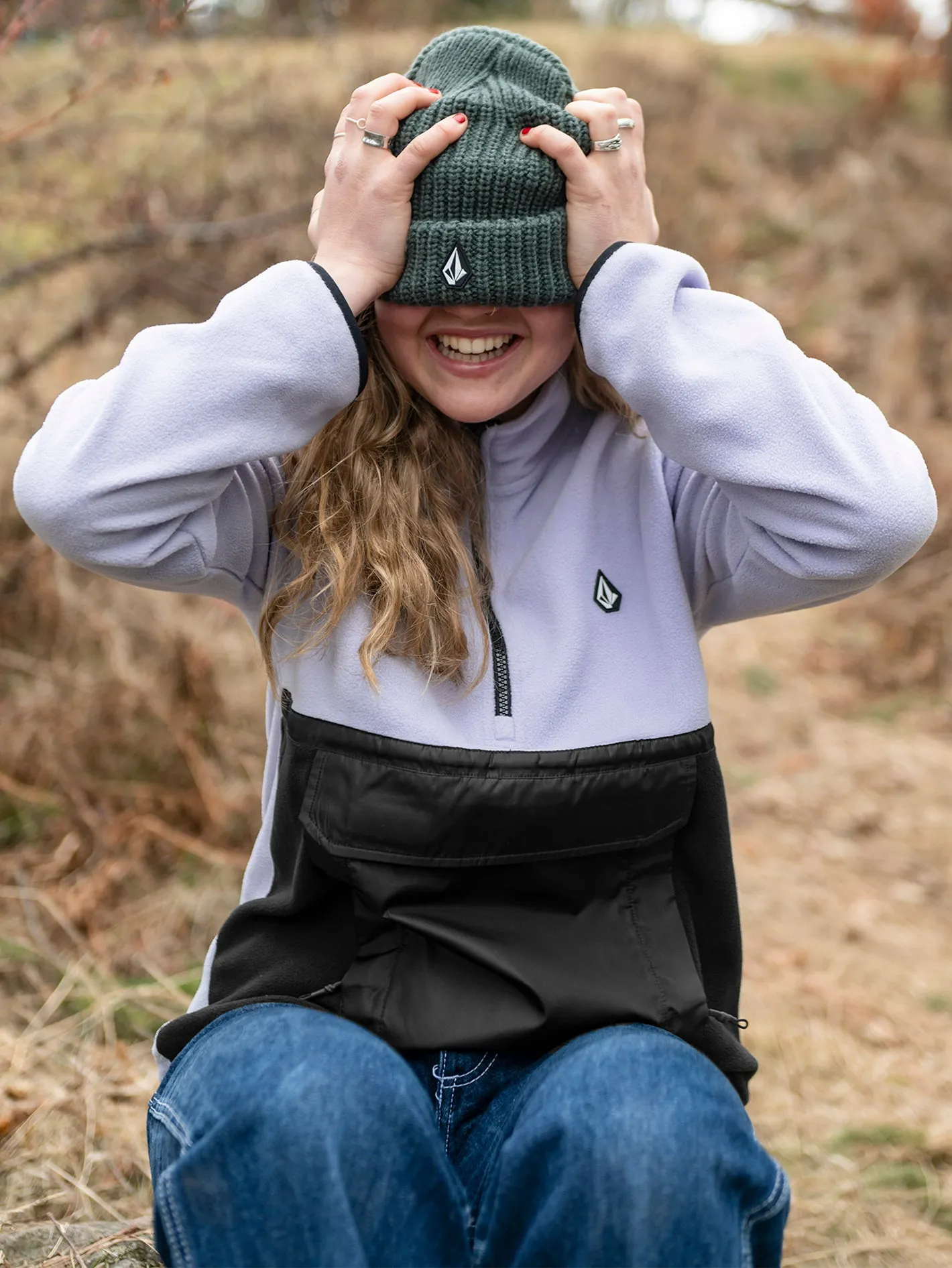 Polar Half-Zipped Sweatshirt - LILAC ASH