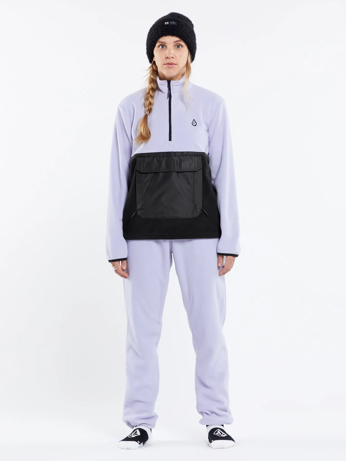 Polar Half-Zipped Sweatshirt - LILAC ASH