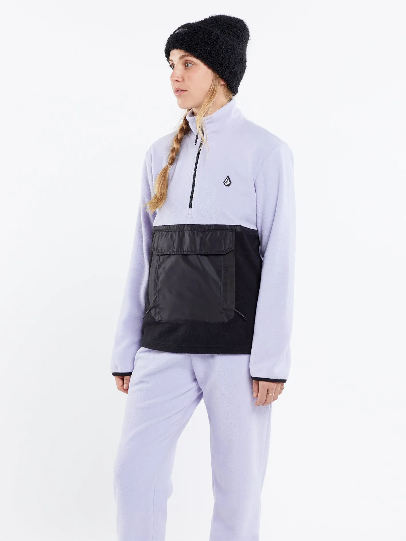 Polar Half-Zipped Sweatshirt - LILAC ASH
