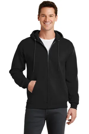 Port & Company Core Fleece Full-Zip Hooded Sweatshirt. PC78ZH Jet Black