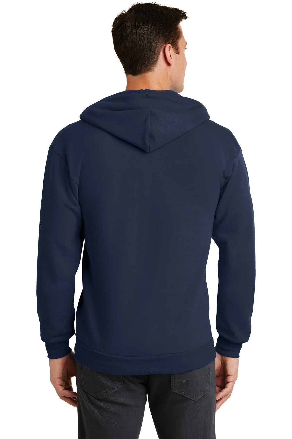 Port & Company Core Fleece Full-Zip Hooded Sweatshirt. PC78ZH Navy