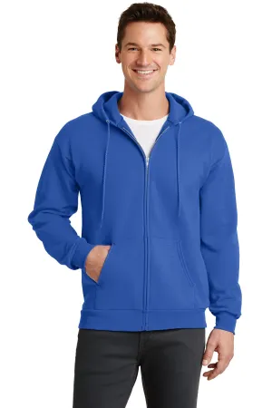 Port & Company Core Fleece Full-Zip Hooded Sweatshirt. PC78ZH Royal