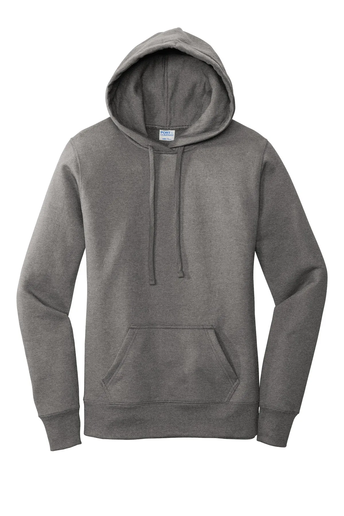 Port & Company  Women's Core Fleece Pullover Hooded Sweatshirt LPC78H Graphite Heather