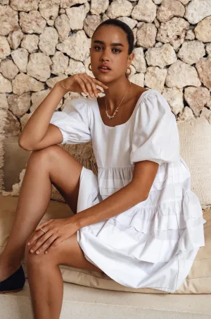 Premium Cotton - Andrea Babydoll Cotton Mini Dress (Sale)