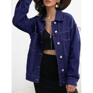 'Priya' Buttoned Denim Jacket