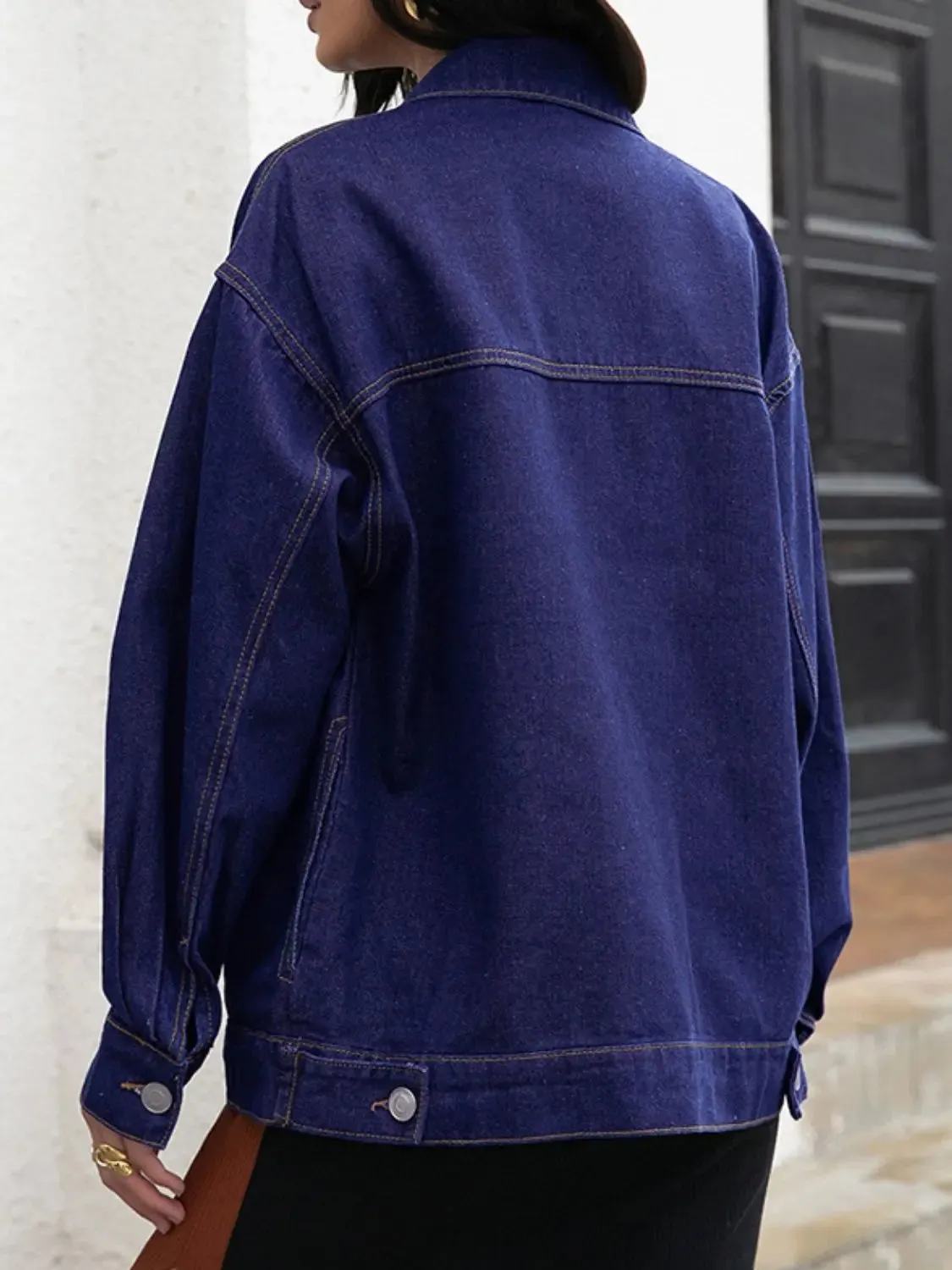 'Priya' Buttoned Denim Jacket