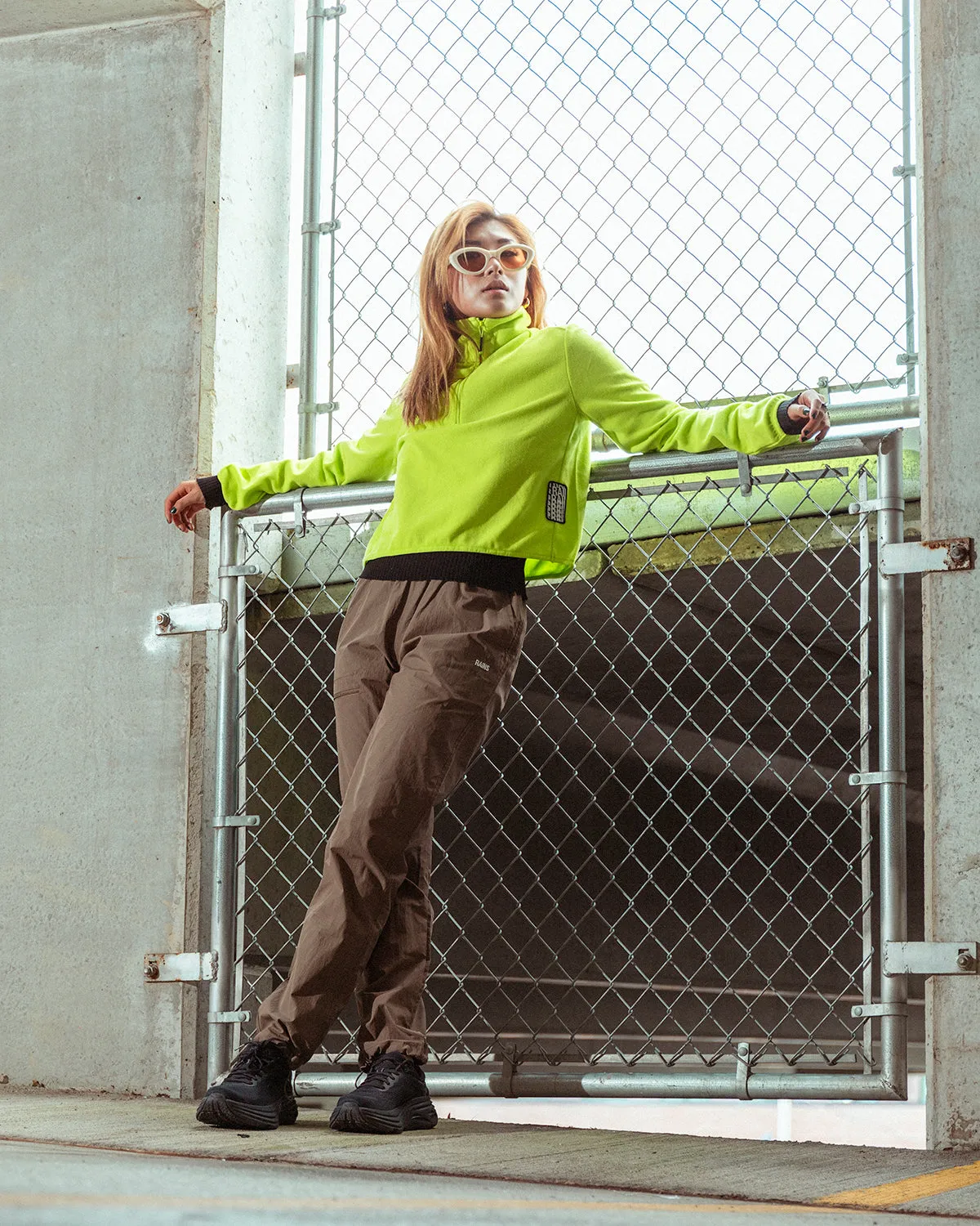 RAINS Fleece W Half Zip 'Digital Lime'