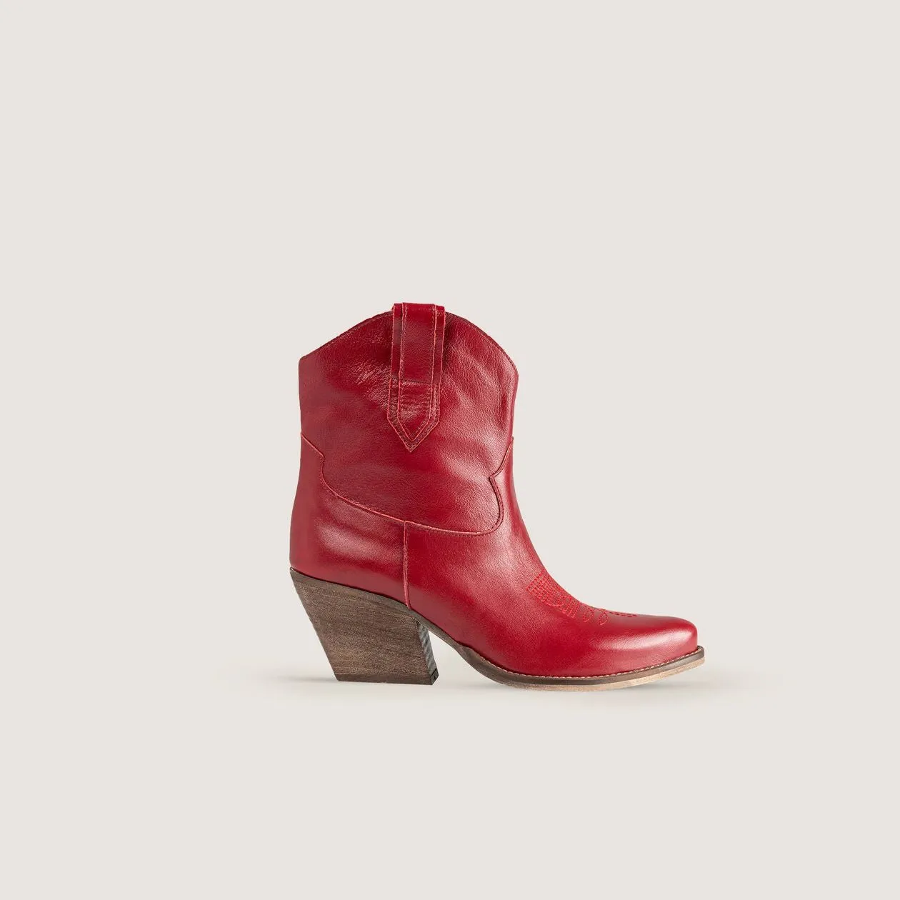 Red Texan Ankle Boots