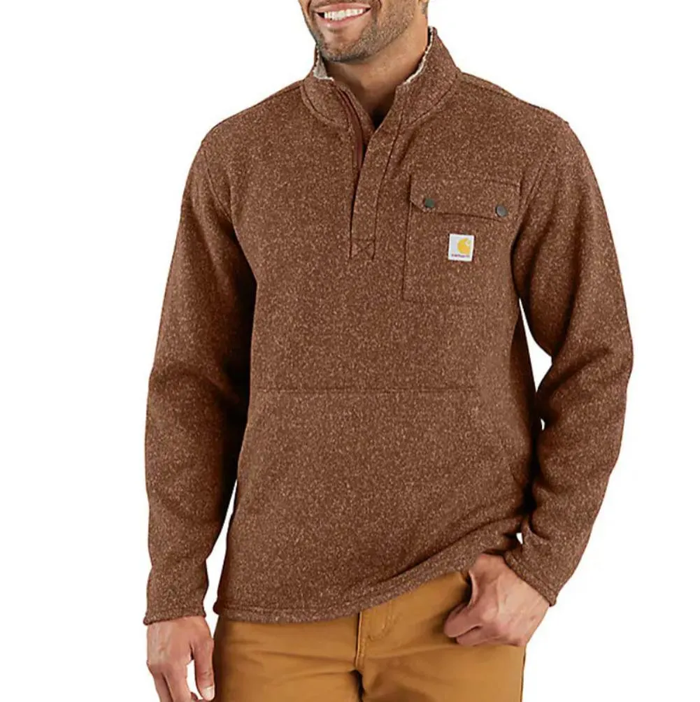 Relaxed Fit Midweight Quarter-Zip Pocket Sweater Fleece - 106378