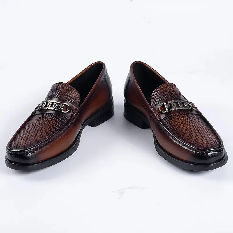 Retro-Leder-Business-Slipper von LuxusSchuh