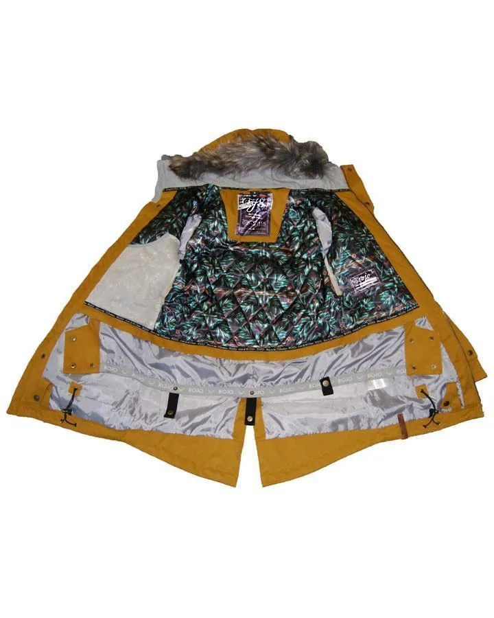 Rojo Outerwear Women's Talin Snowboard Jacket in Bronze Green