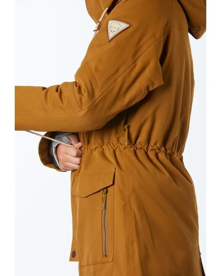 Rojo Outerwear Women's Talin Snowboard Jacket in Bronze Green