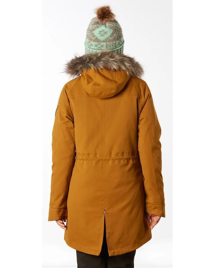 Rojo Outerwear Women's Talin Snowboard Jacket in Bronze Green