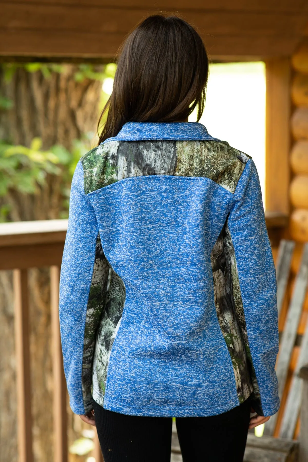 Royal Full Zip Sweatshirt With Camo