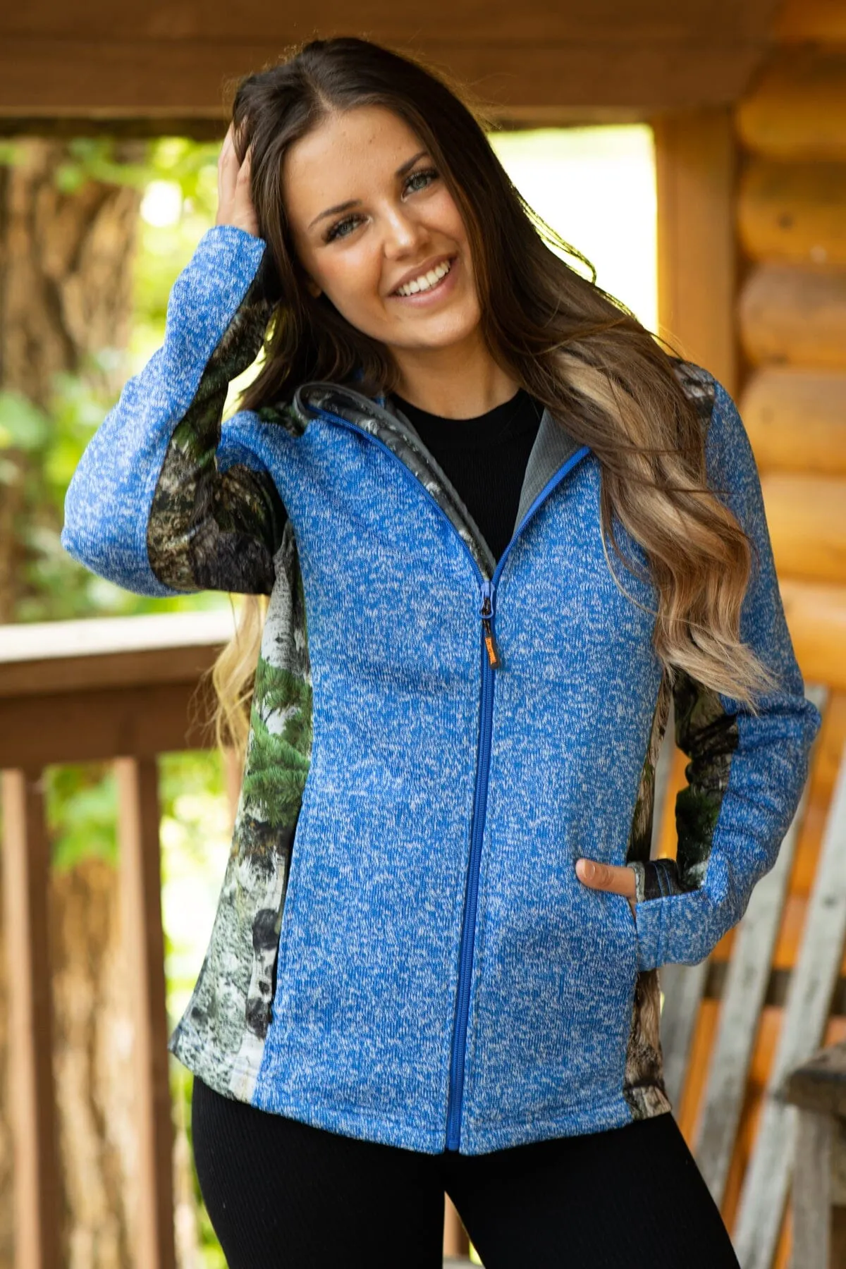 Royal Full Zip Sweatshirt With Camo