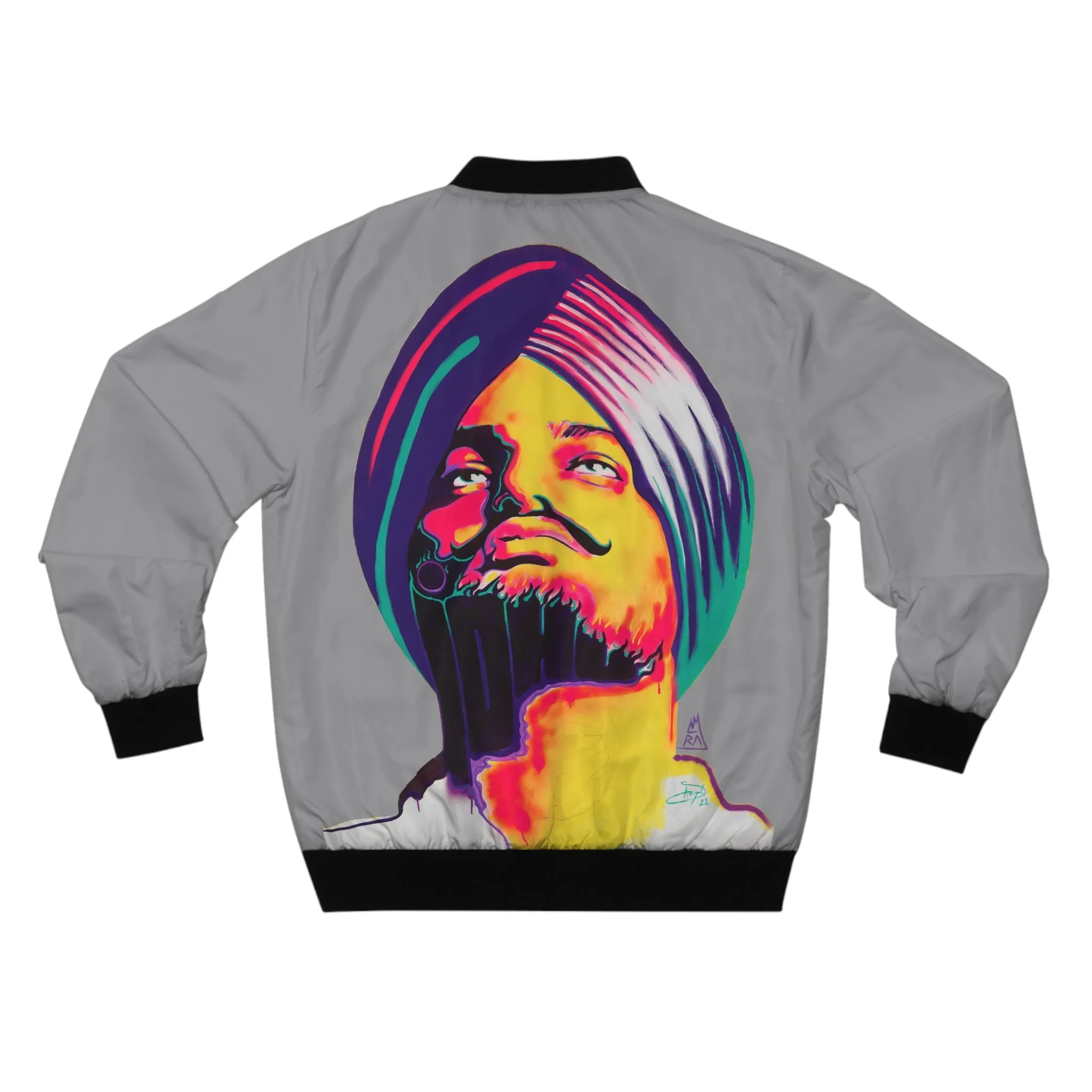 Sidhu Moosewala by Amraj Singh - Grey Bomber Jacket