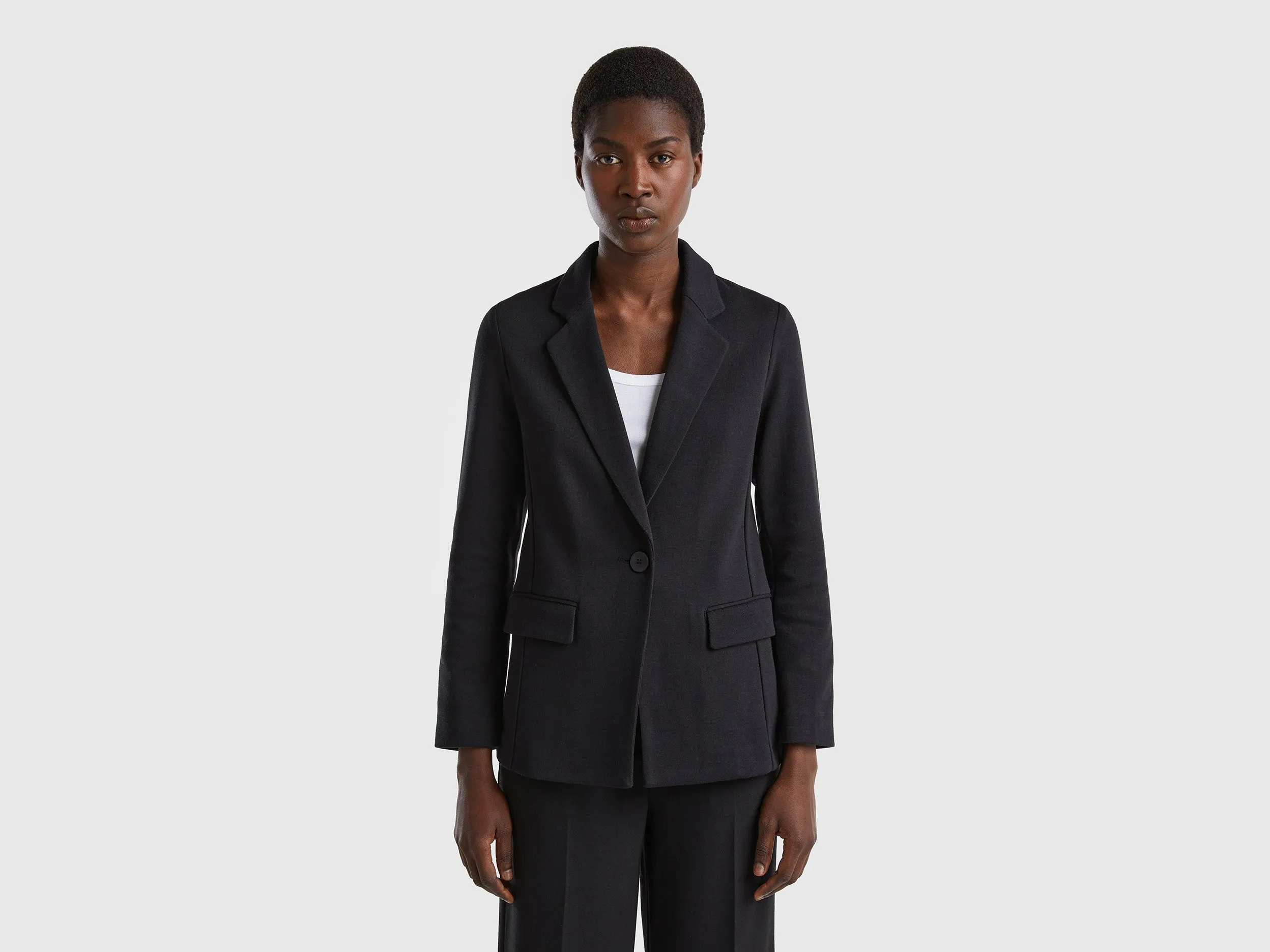 Slim Fit Button Down Solid Blazer