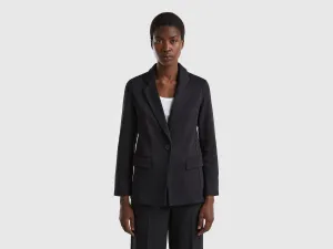 Slim Fit Button Down Solid Blazer