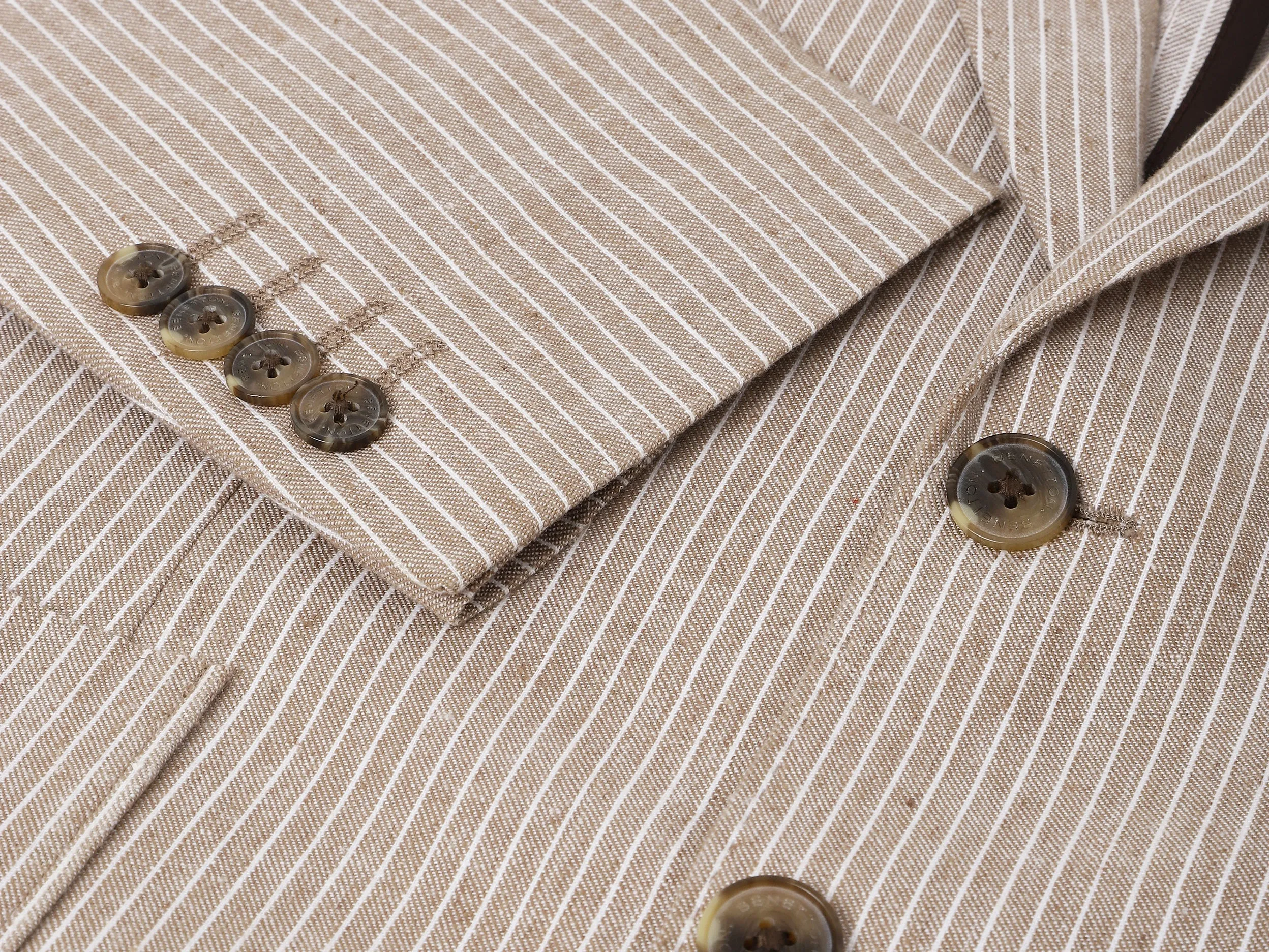 Slim Fit Lapel Collar Striped Blazer