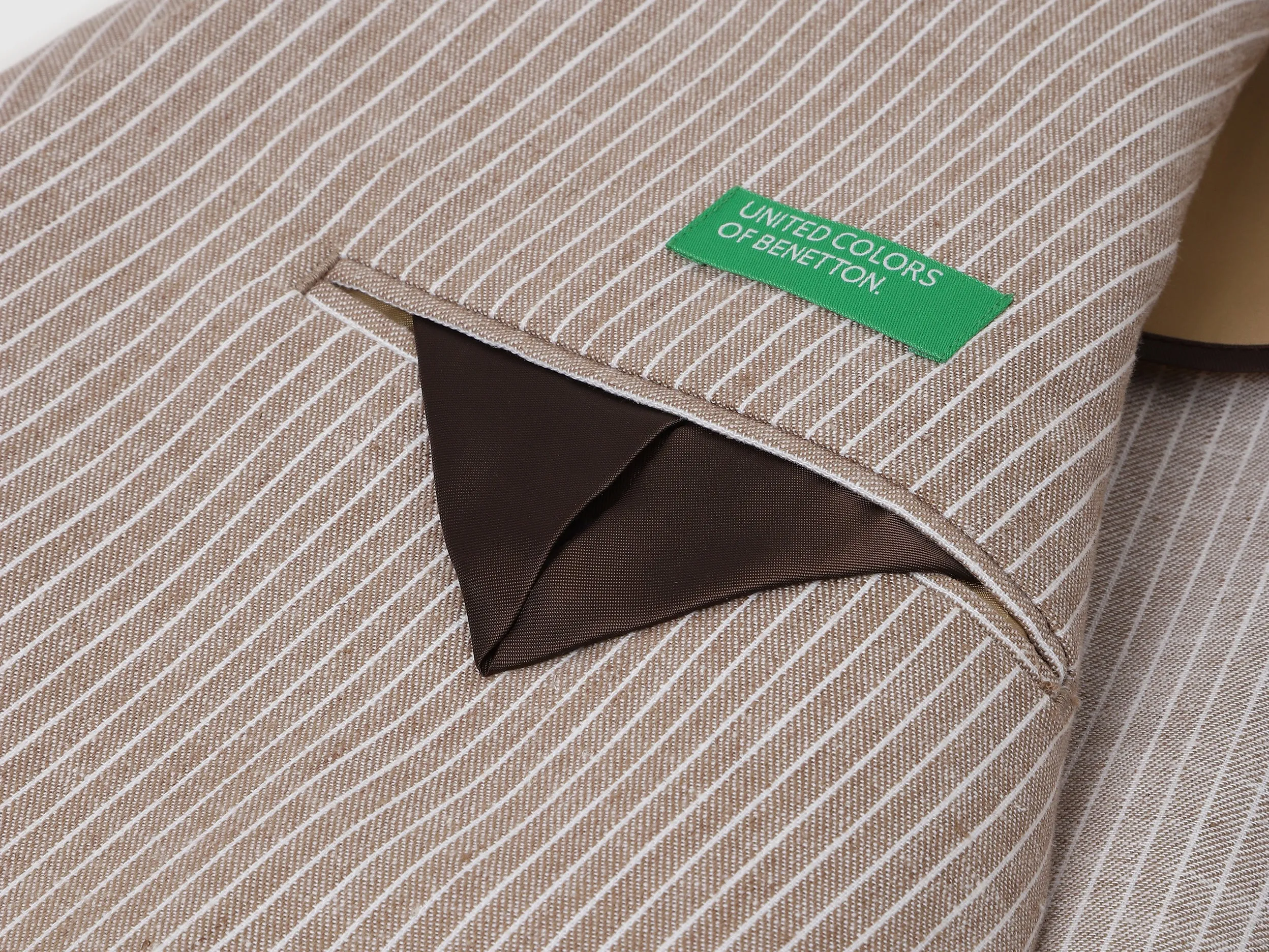 Slim Fit Lapel Collar Striped Blazer