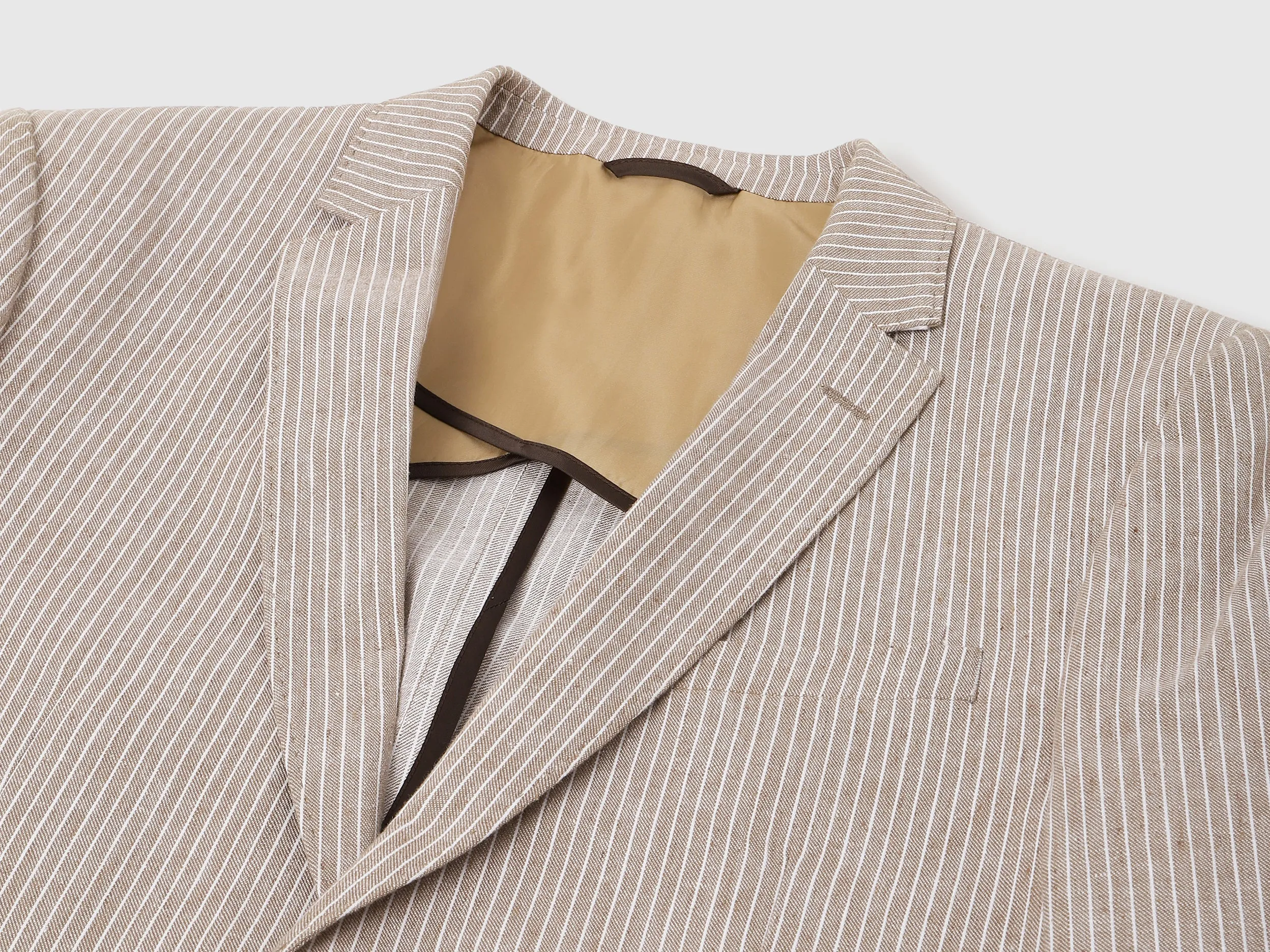 Slim Fit Lapel Collar Striped Blazer