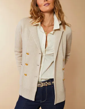 Spartina 449 Cybil Sweater Blazer Oatmeal Heather - FINAL SALE