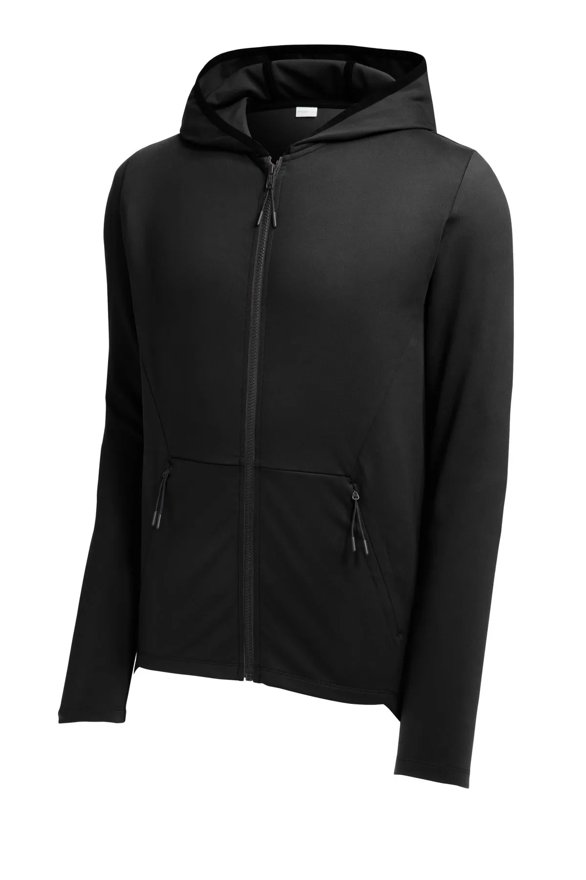 Sport-Tek Circuit Hooded Full-Zip ST870 Deep Black