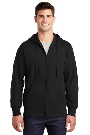 Sport-Tek Full-Zip Hooded Sweatshirt. ST258 Black
