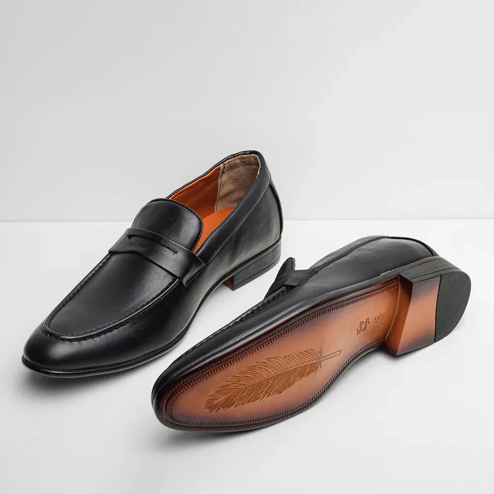 StilMeister Herren Lederschuhe in Schwarz