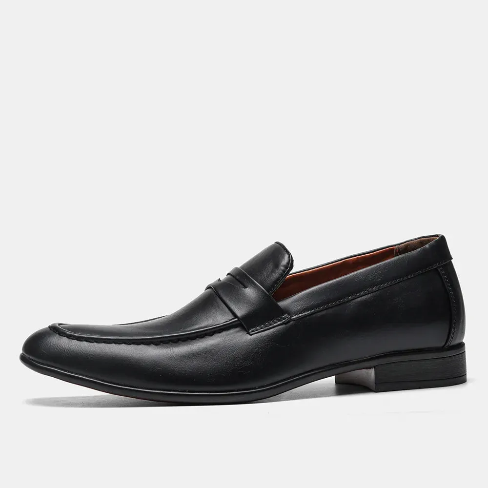 StilMeister Herren Lederschuhe in Schwarz