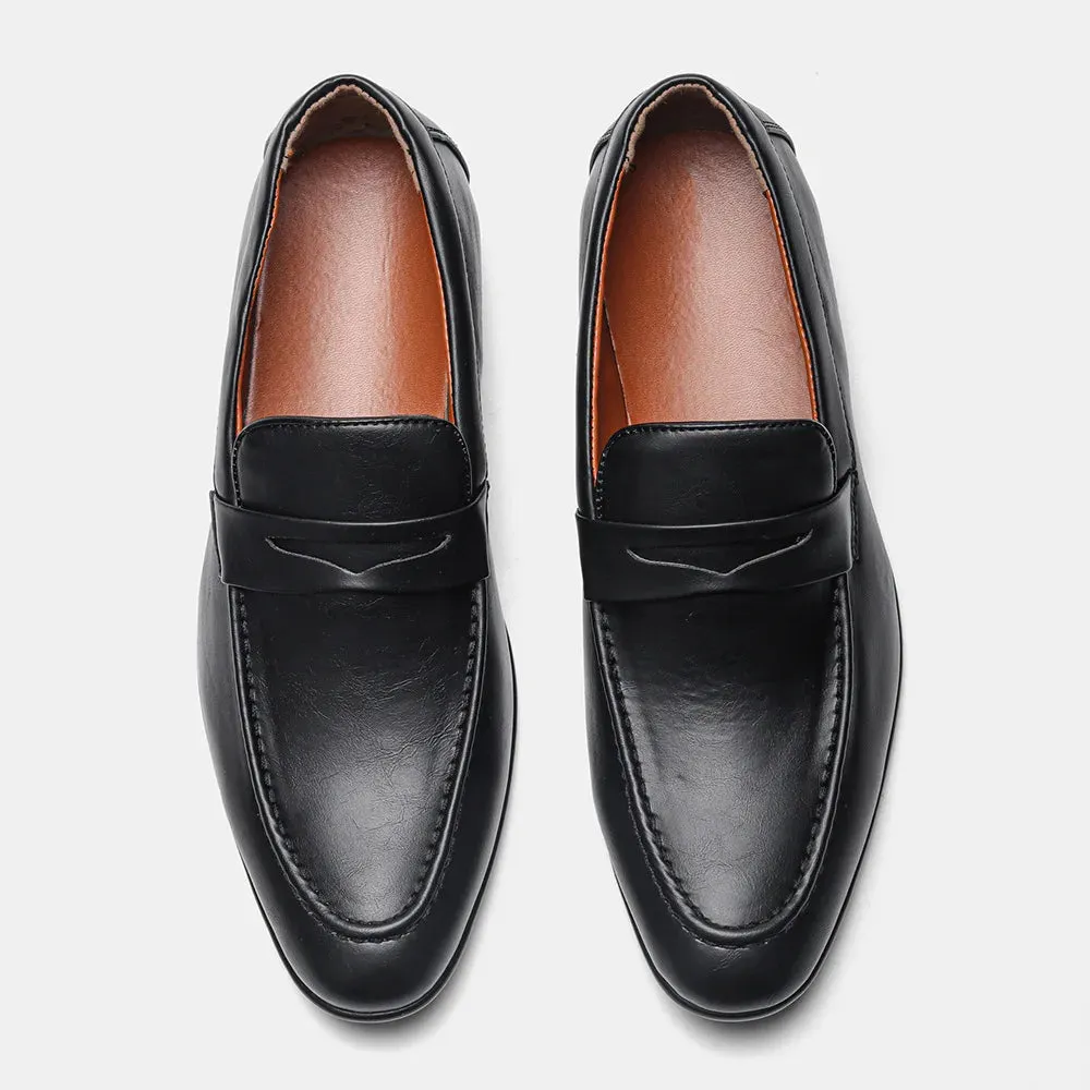 StilMeister Herren Lederschuhe in Schwarz