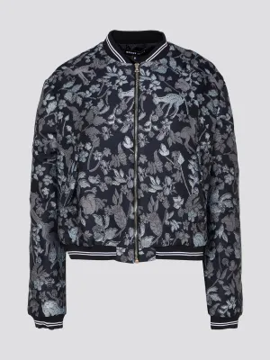 Stripe Trim Bomber Jacket