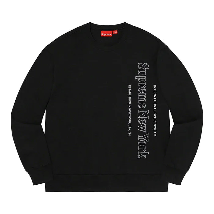 Supreme Side Logo Crewneck- Black