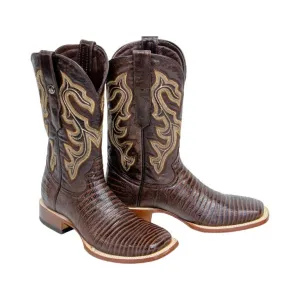 TANNER MARK MEN’S Lizard Brown Print Western Boots