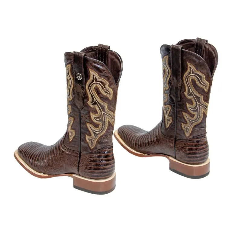 TANNER MARK MEN’S Lizard Brown Print Western Boots