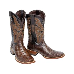 TANNER MARK MEN’S Ostrich Brown Print Western Boots