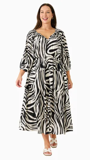 The Zeeba Midi Dress - Black