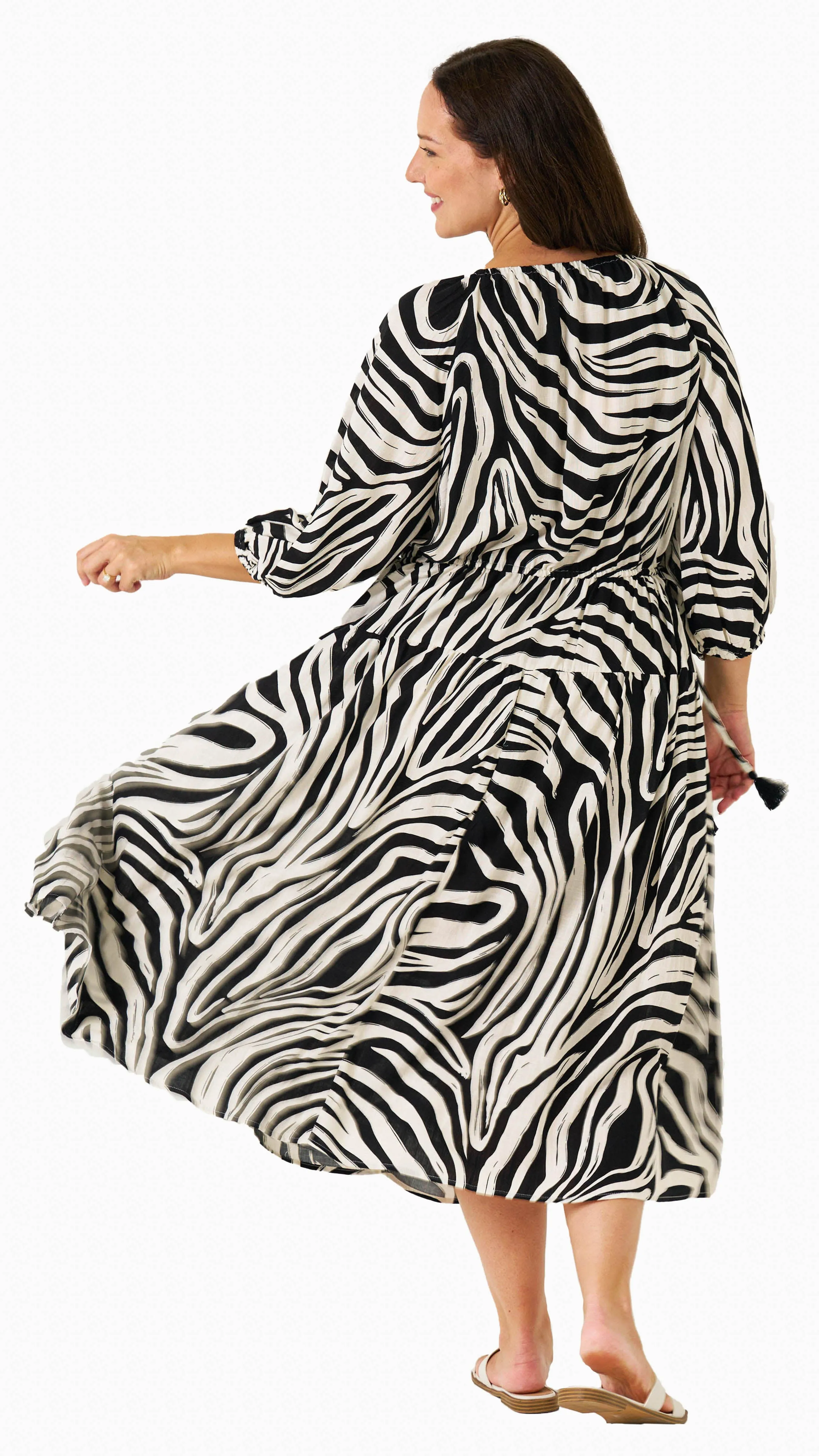 The Zeeba Midi Dress - Black