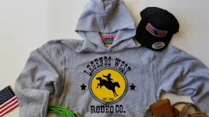 Twisted Filly Legends West Rodeo Grey Youth Hoodie