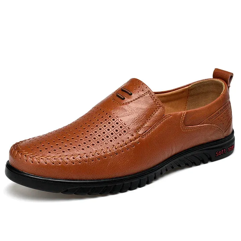 UrbanSteps Herren Casual Leder Slipper