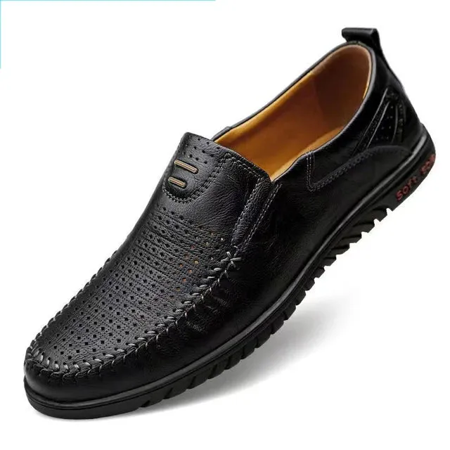 UrbanSteps Herren Casual Leder Slipper