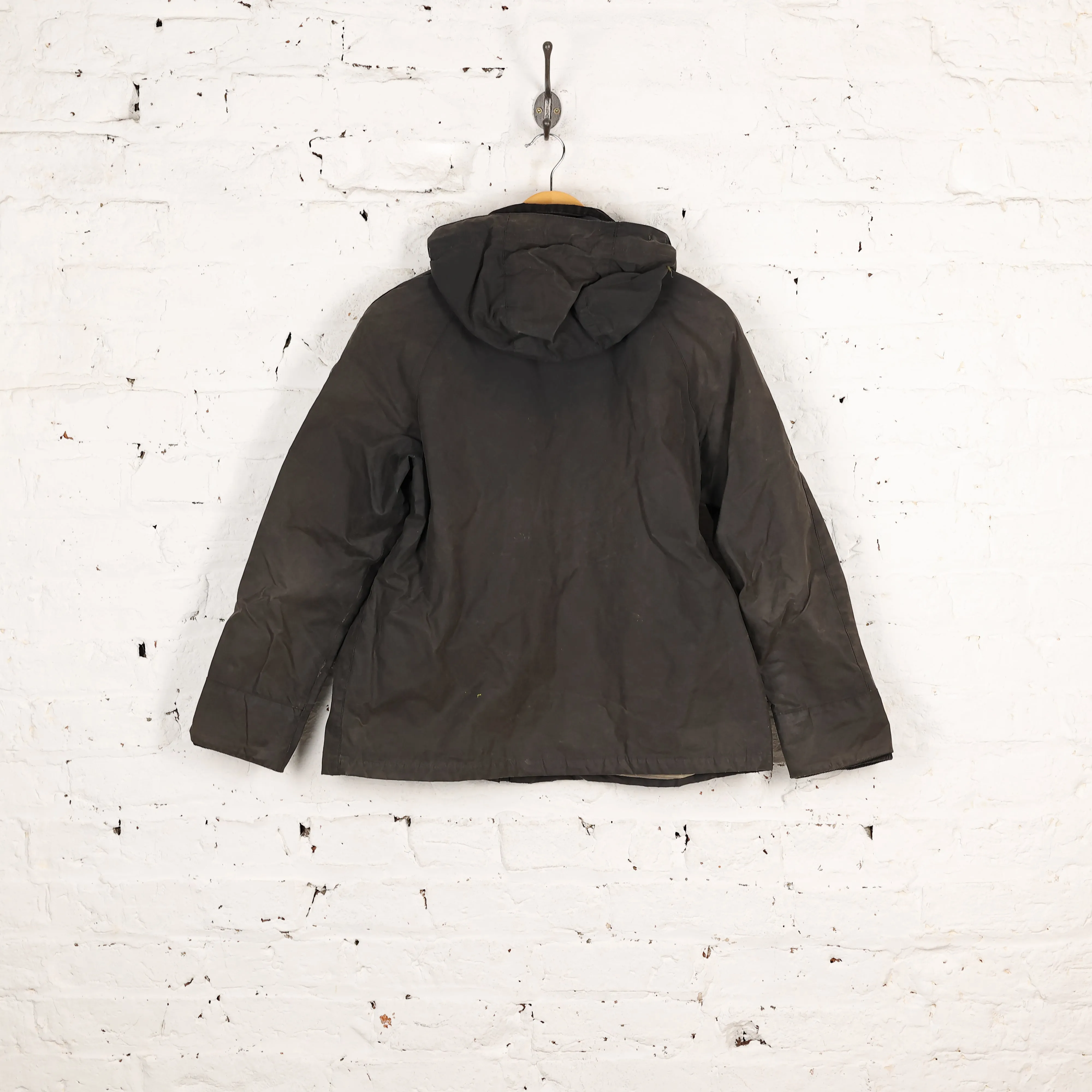 Women's Barbour Rief Hooded Wax Jacket - Blue - Women's M