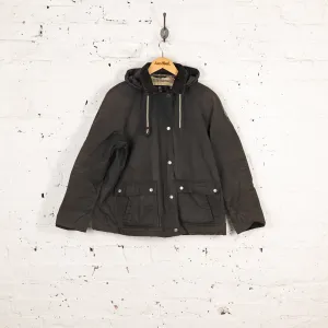 Women's Barbour Rief Hooded Wax Jacket - Blue - Women's M