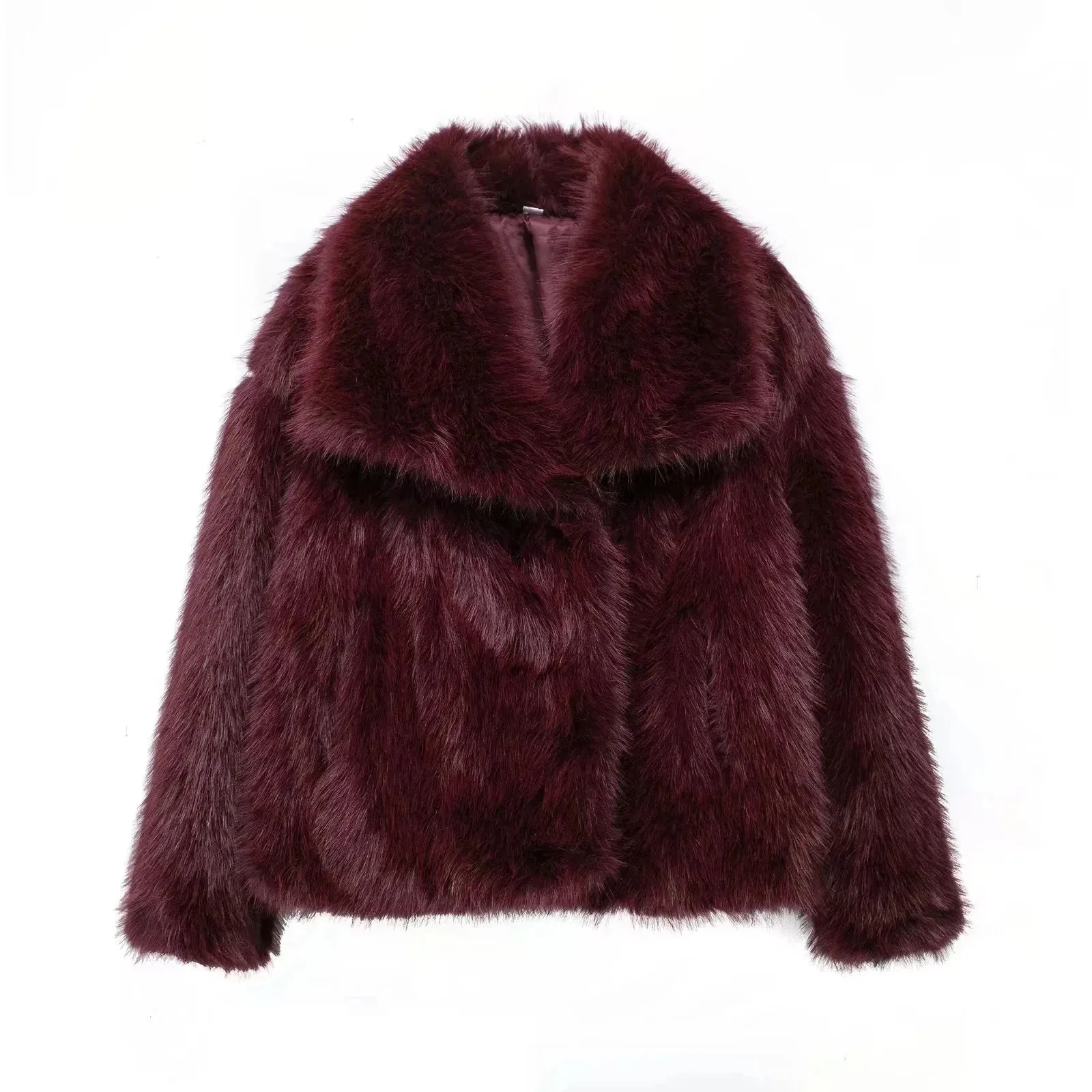 Women's Sequin Woven Stand Collar Long Sleeve Loose Jacket