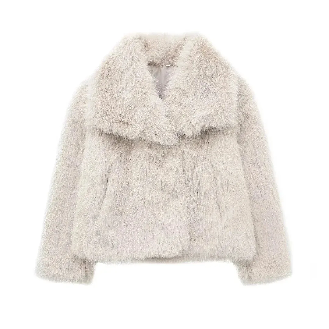 Women's Sequin Woven Stand Collar Long Sleeve Loose Jacket