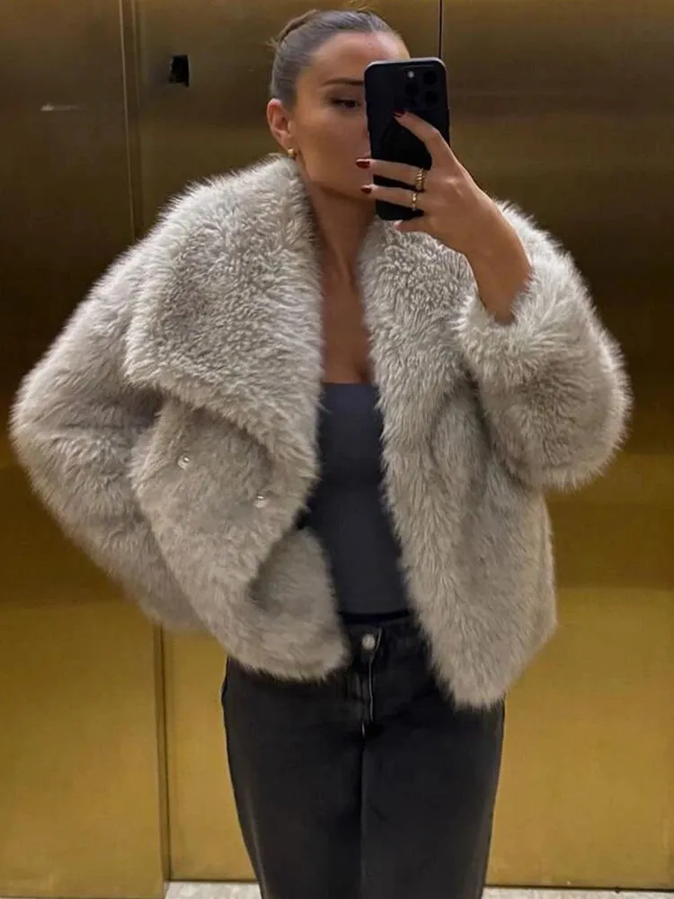 Women's Sequin Woven Stand Collar Long Sleeve Loose Jacket