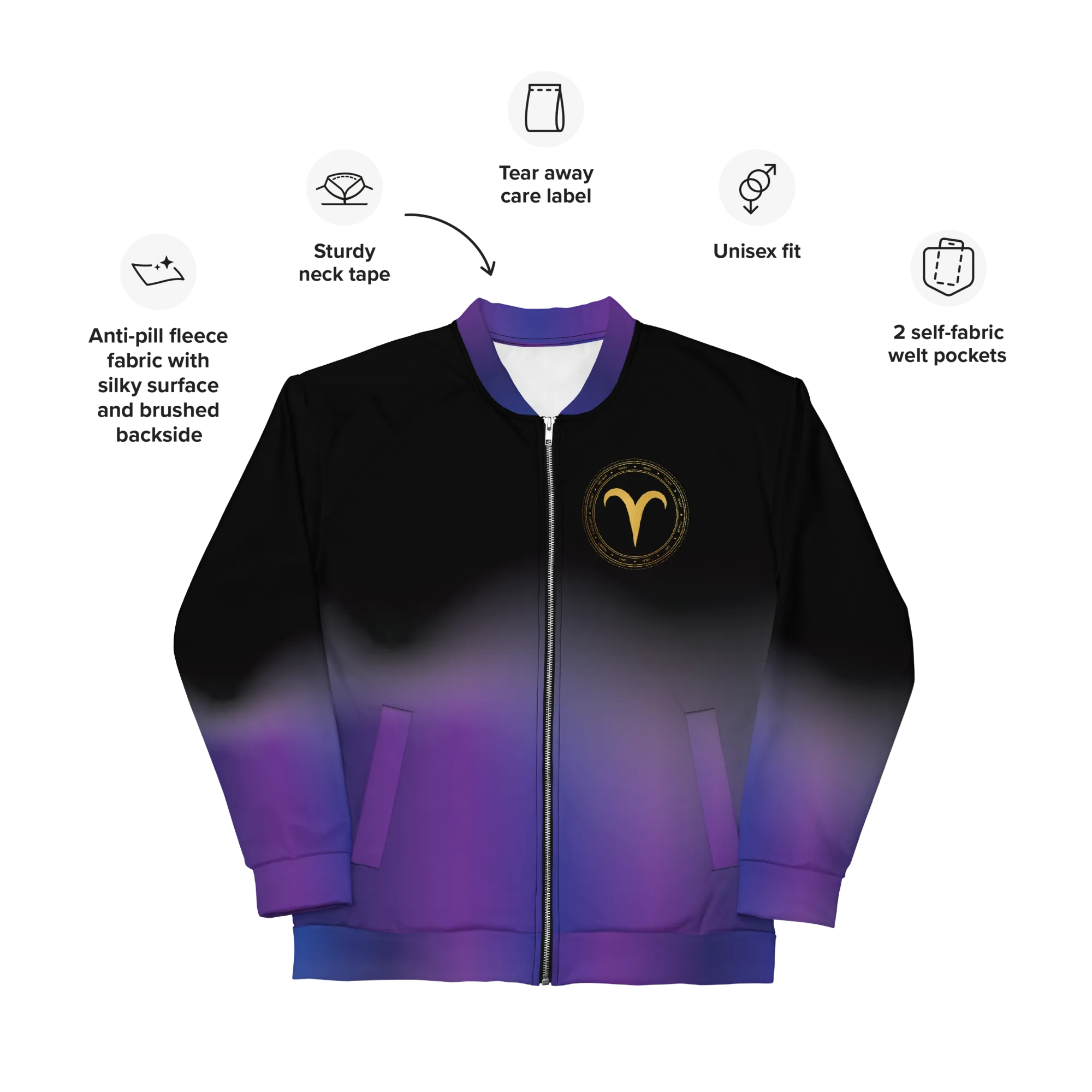Zodiac Bomber Jacket - Midnight